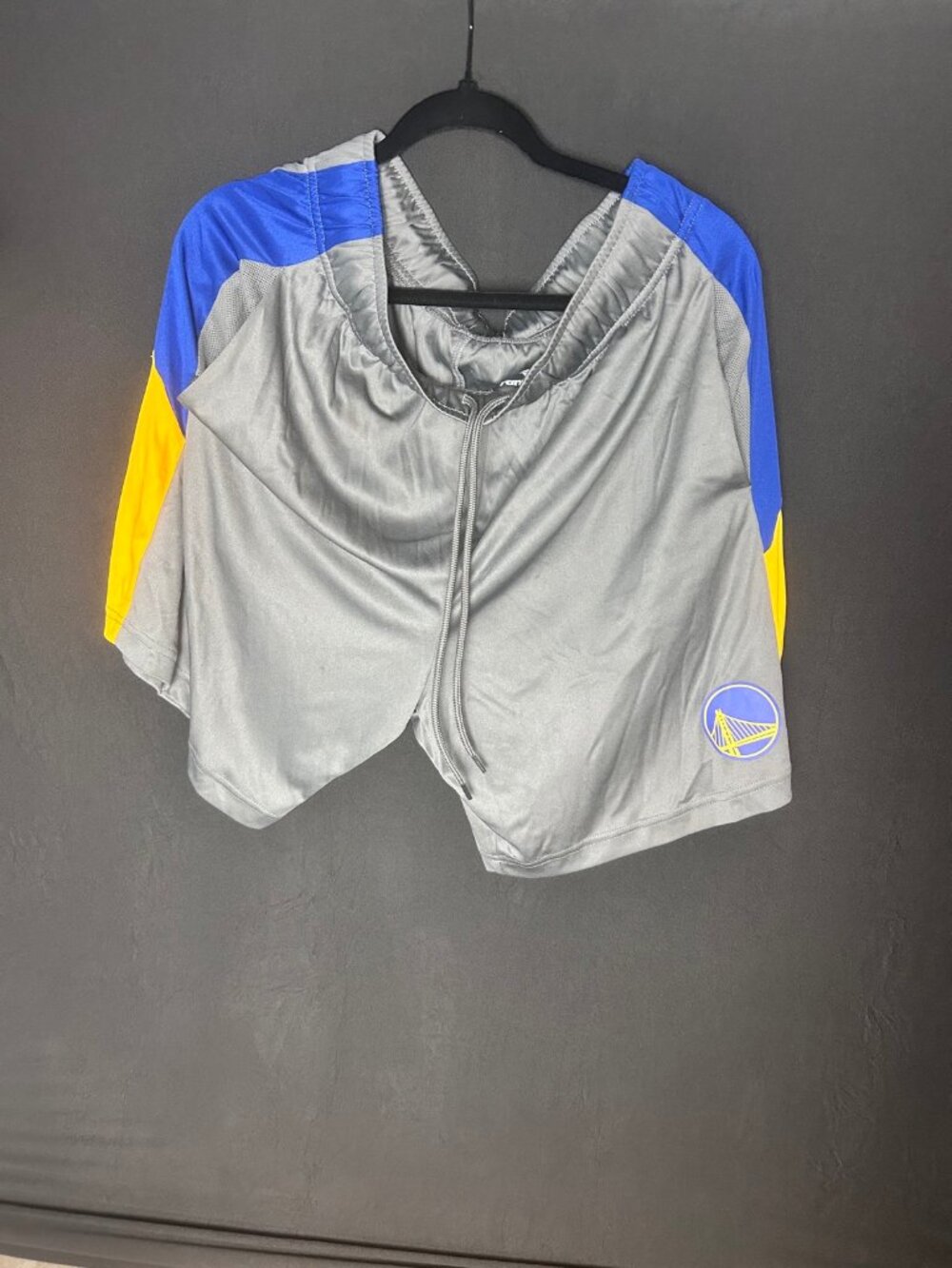 Fanatics Golden State Warriors Athletic Shorts Gray Blue Gold Men's L